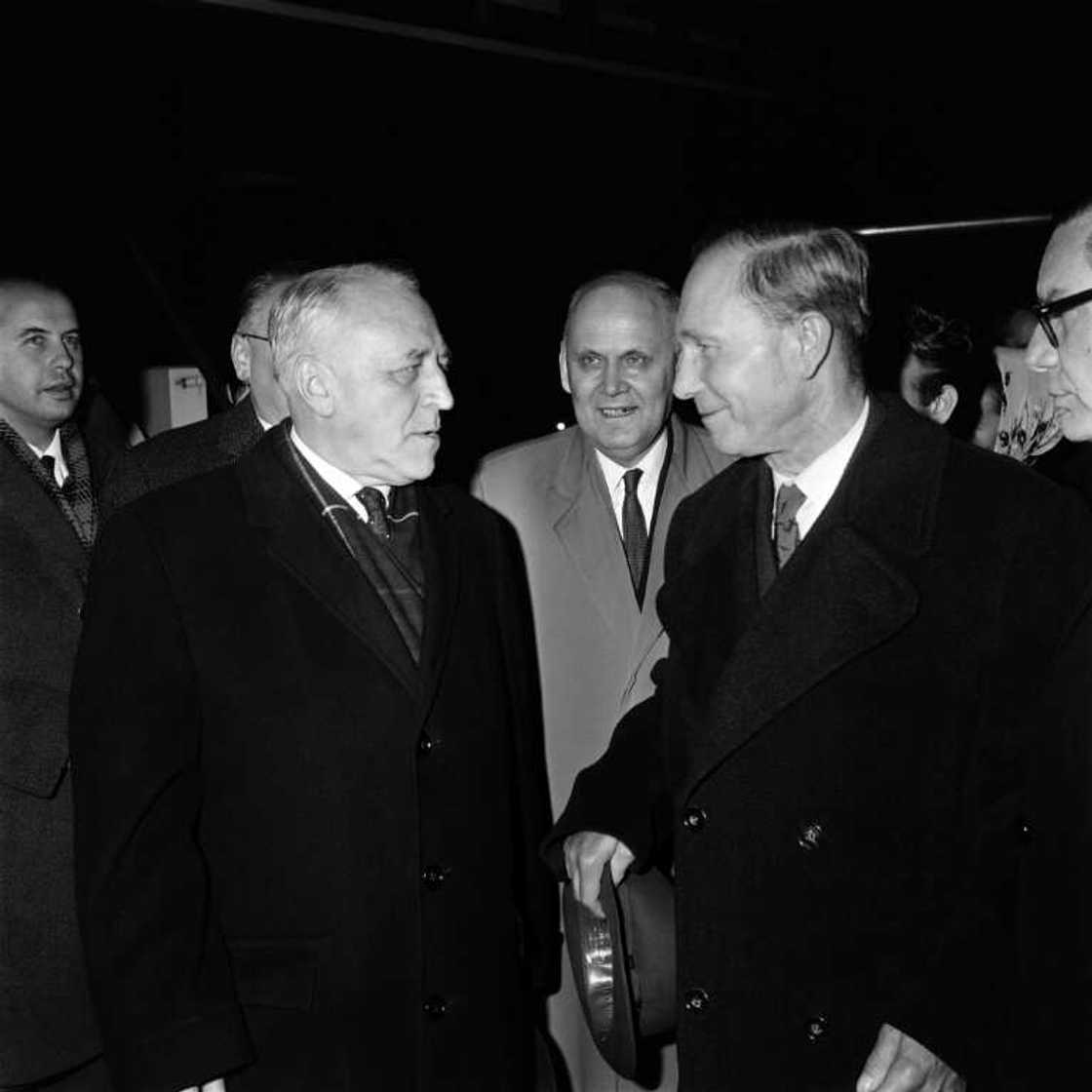 The Soviet Union's permanent delegate at the UN Security Council, Valerian Zorin (L), greets Soviet Deputy Foreign Minister Vasily Kuznetsov (R) on his arrival in New York, on October 29, 1962, as he comes to negotiate an agreement on ending the Cuban missile crisis The Soviet Union's permanent delegate at the UN Security Council, Valerian Zorin (L), greets Soviet Deputy Foreign Minister Vasily Kuznetsov (R) on his arrival in New York, on October 29, 1962, as he comes to negotiate an agreement on ending the Cuban missile crisis