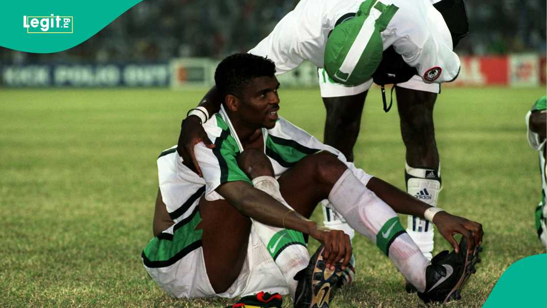 Efe Sodje, Nwankwo Kanu, Nigeria, Cameroon, Surulere National Stadium, Lagos, AFCON 2000.