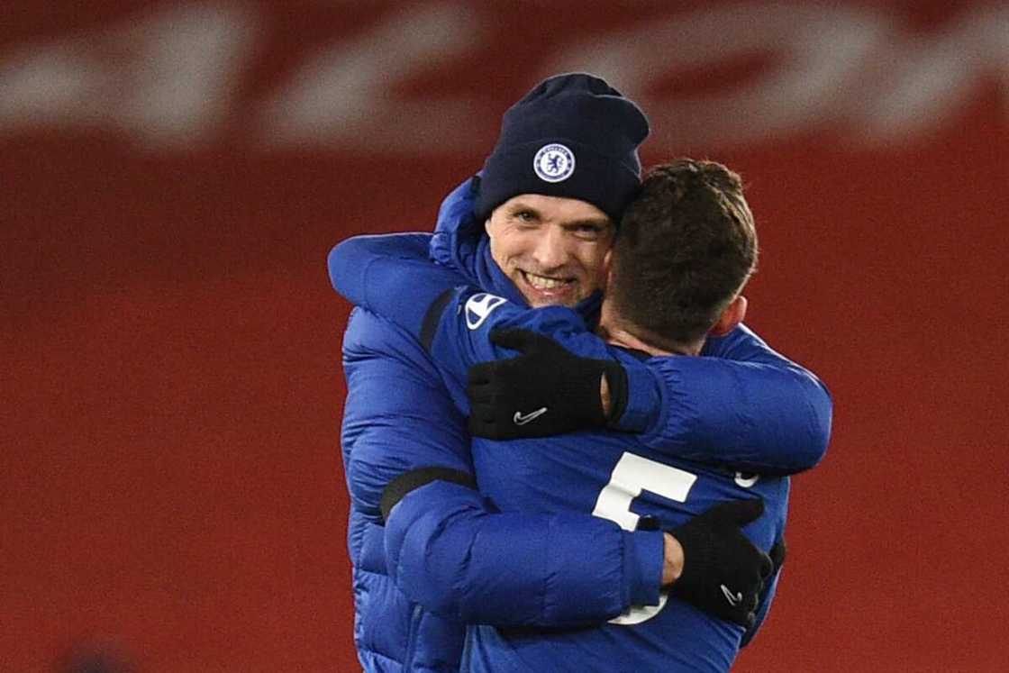 Thomas Tuchel and Jorginho Thomas Tuchel and Jorginho