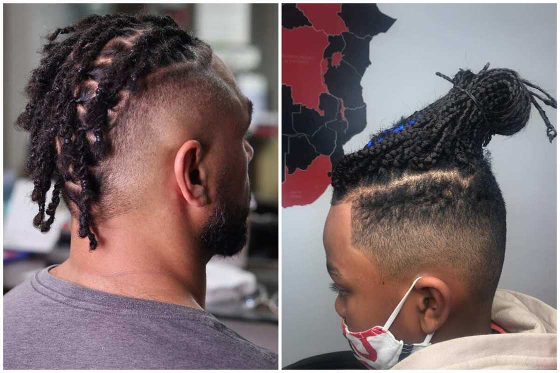 Braided Mohawk for men with long hair Braided Mohawk for men with long hair