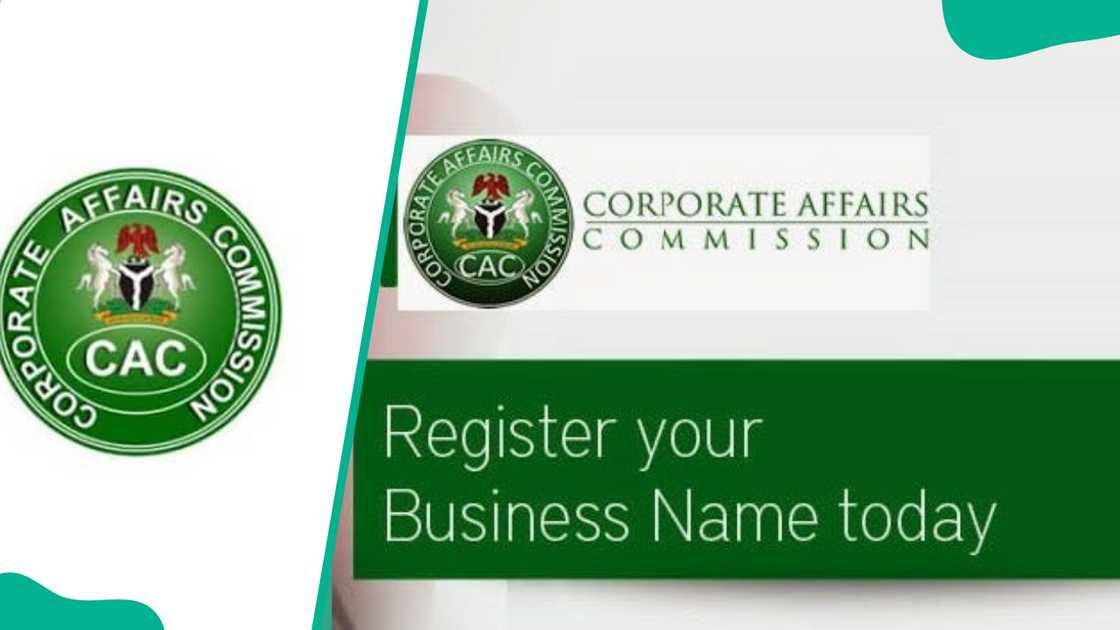 Corporate Affairs Commission logo and a document for Business name registration. Corporate Affairs Commission logo and a document for Business name registration.