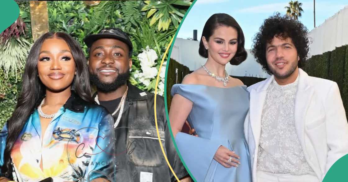 Davido and Chioma seen with Selena Gomez and Her Fiancé Benny Blanco in the US. Davido and Chioma seen with Selena Gomez and Her Fiancé Benny Blanco in the US.
