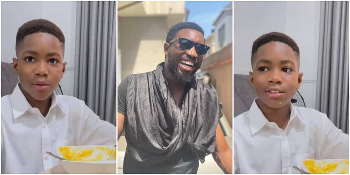 Timi Dakolo and son have a conversation