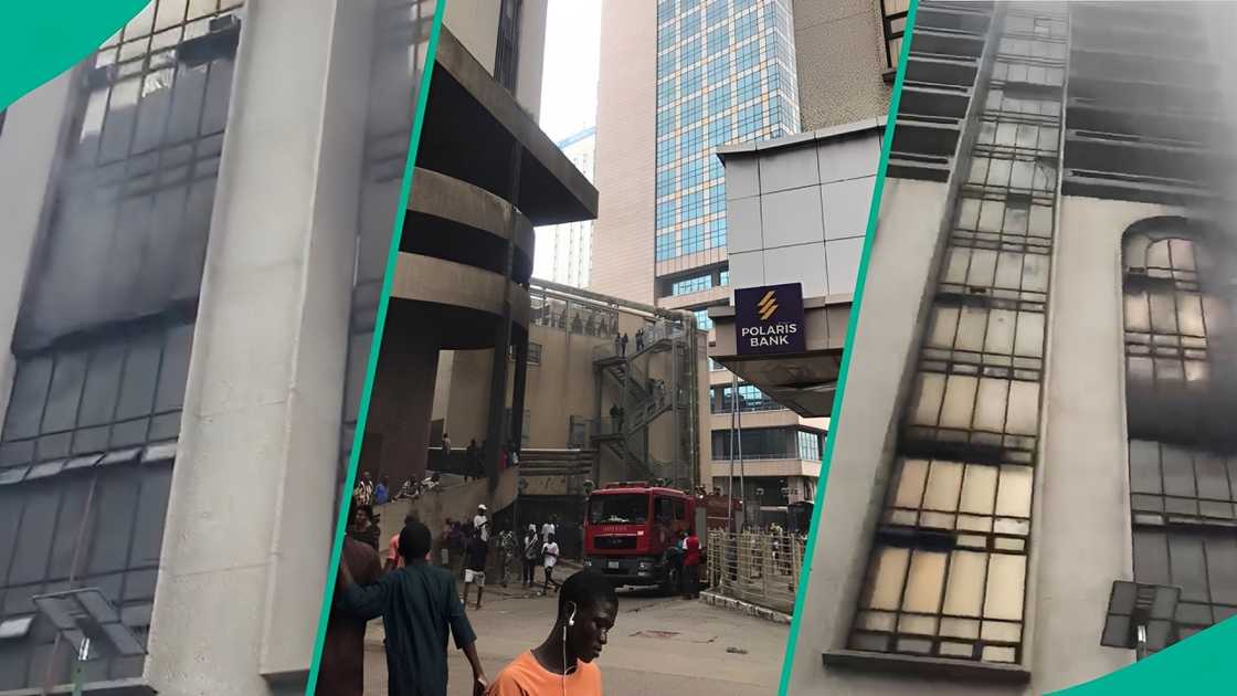 Fire scare on Lagos Island as emergency responders battle blaze at Polaris Bank building