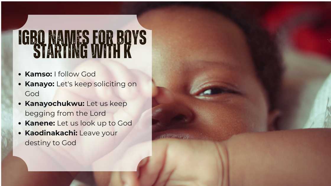 Igbo names starting with K for boys
