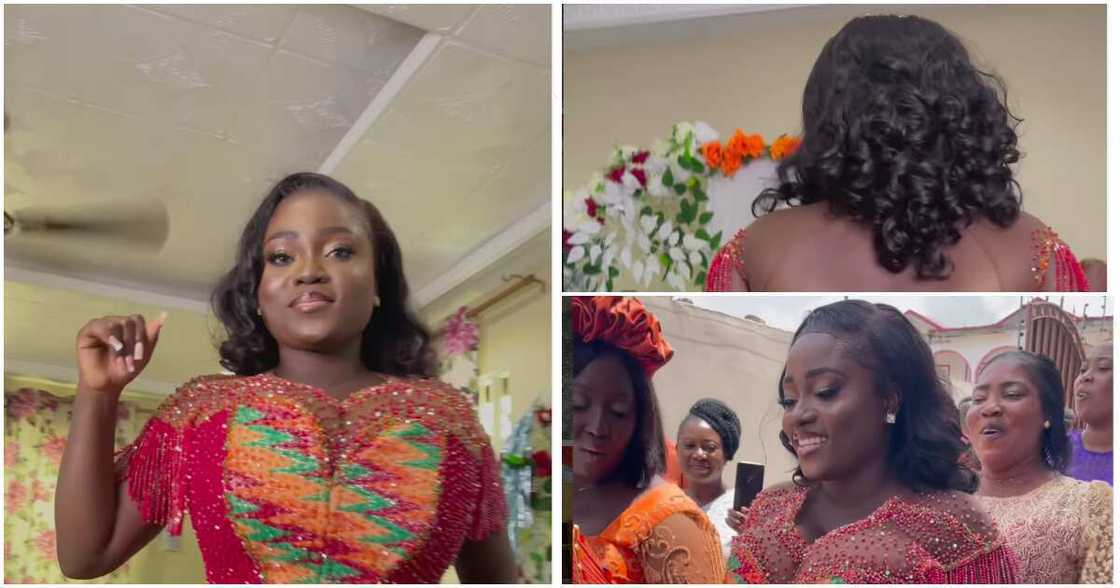 Ghanaian bride Ella stuns in kente dress