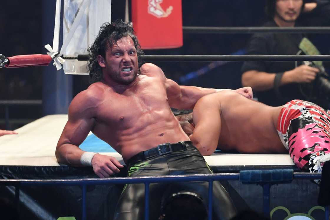 Kenny Omega looks during a match at Tokyo Dome