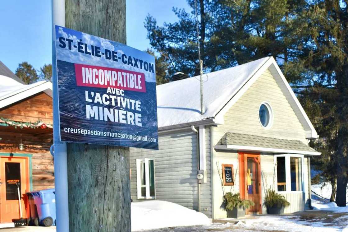 Residents of the Canadian town of Saint-Elie-de-Caxton are upset with an explosion in mining claims, including under their own homes