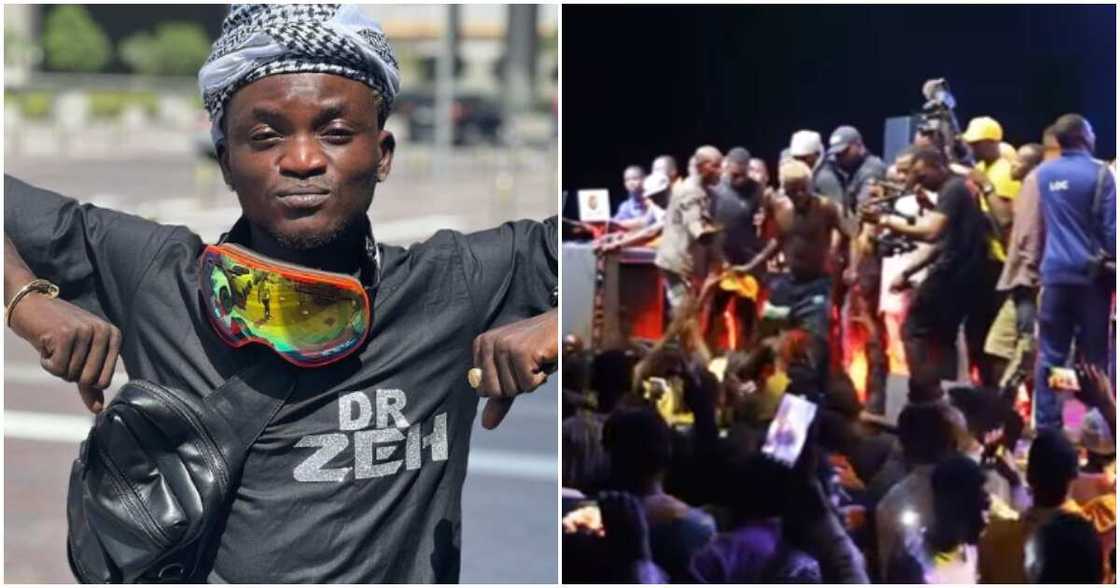 Nigerians singer Portable on stage Nigerians singer Portable on stage