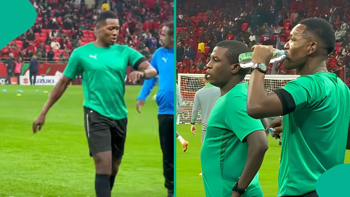 Social media users react to video of Ghanaian referee Daniel Laryea on pitch before Nigeria's match