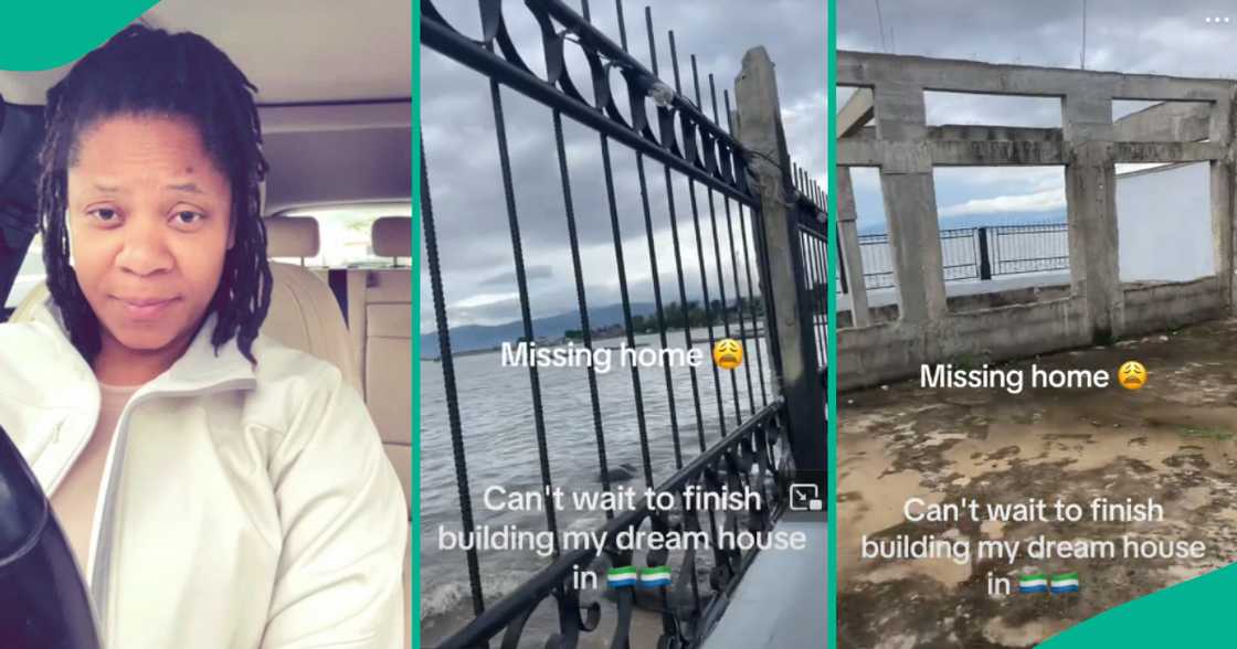 Lady worries people as she flaunts house she is building close to sea, video trends Lady worries people as she flaunts house she is building close to sea, video trends