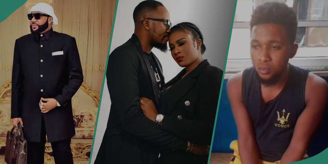 Man, who accused E-Money of dating Jnr Pope's wife begs.