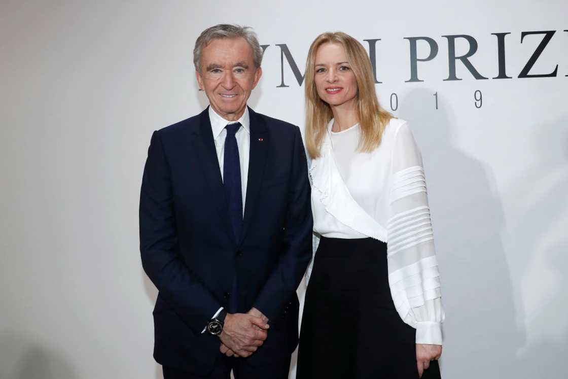Bernard Arnault and his daughter Louis Vuitton's executive vice president Delphine Arnault