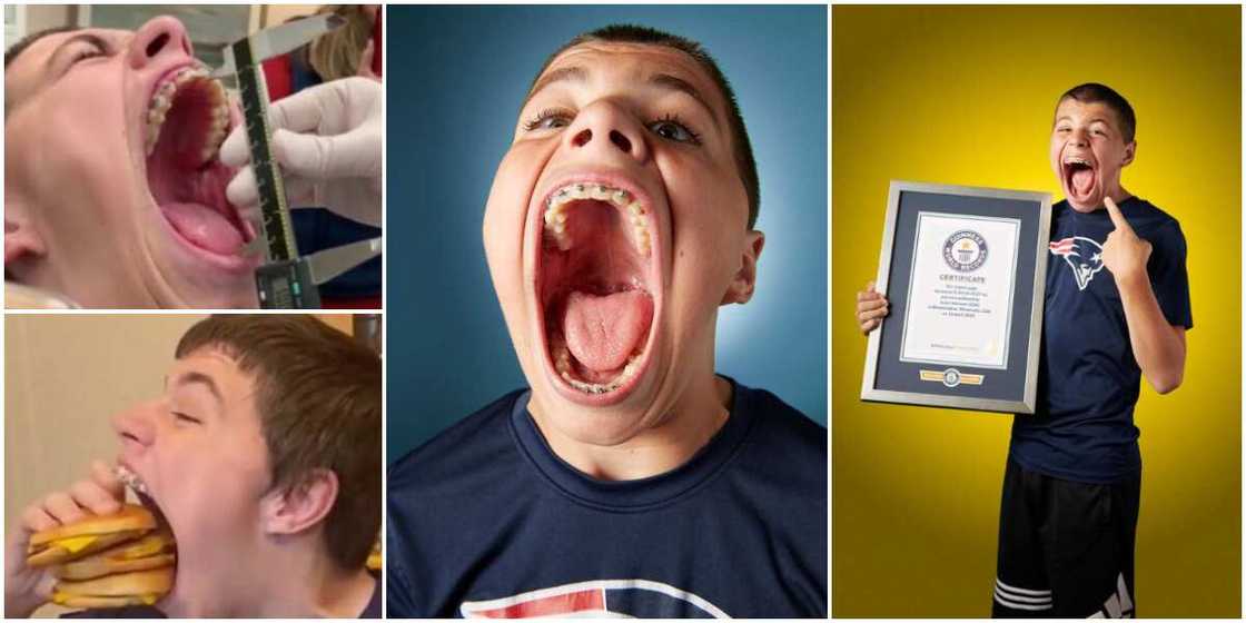Teenage boy reclaims Guinness World Record of having the widest mouth gape Teenage boy reclaims Guinness World Record of having the widest mouth gape