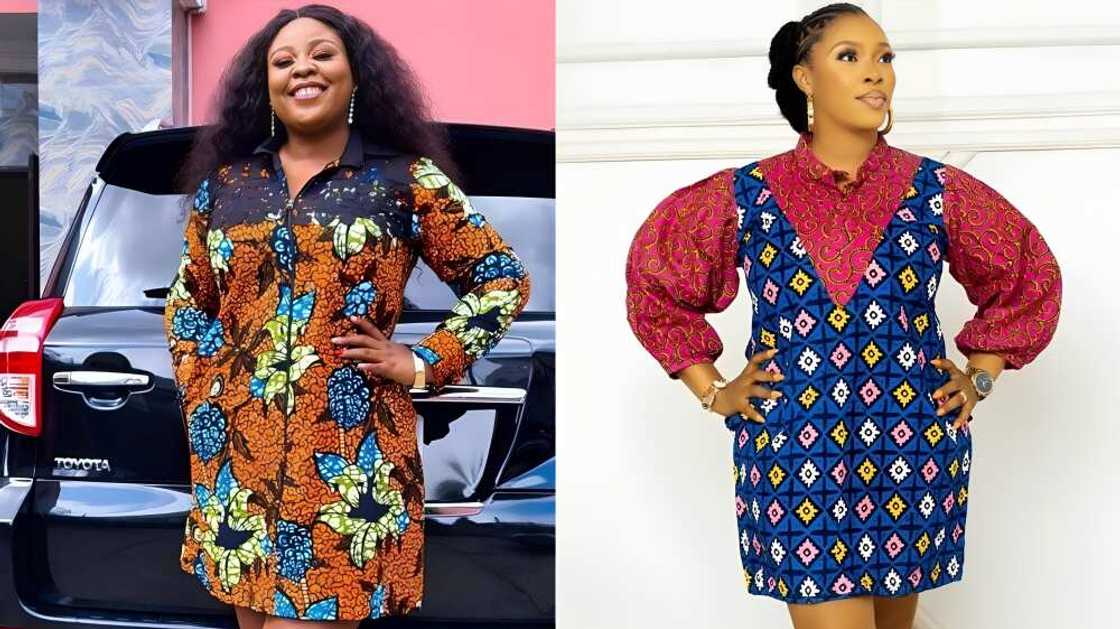 Unique Ankara shirt dresses Unique Ankara shirt dresses