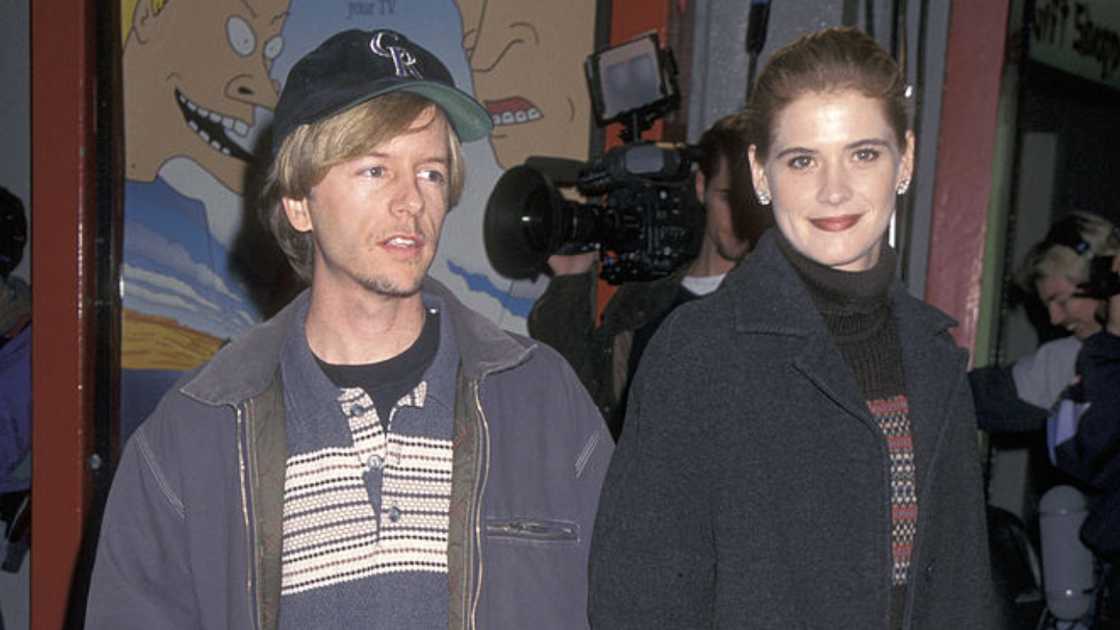 David Spade and Kristy Swanson in Hollywood, California, United States.