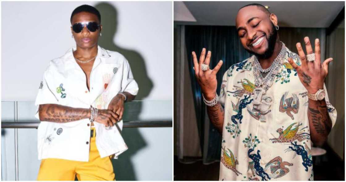 Nigerian singers Wizkid and Davido Nigerian singers Wizkid and Davido