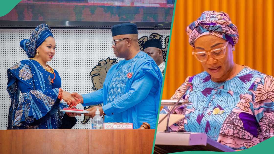 Senator Oluremi Tinubu, wife to president Bola Tinubu, has reacted to the controversies between Senate President Godswill Akpabio and Senator Natasha Akpoti Uduaghan. Senator Oluremi Tinubu, wife to president Bola Tinubu, has reacted to the controversies between Senate President Godswill Akpabio and Senator Natasha Akpoti Uduaghan.