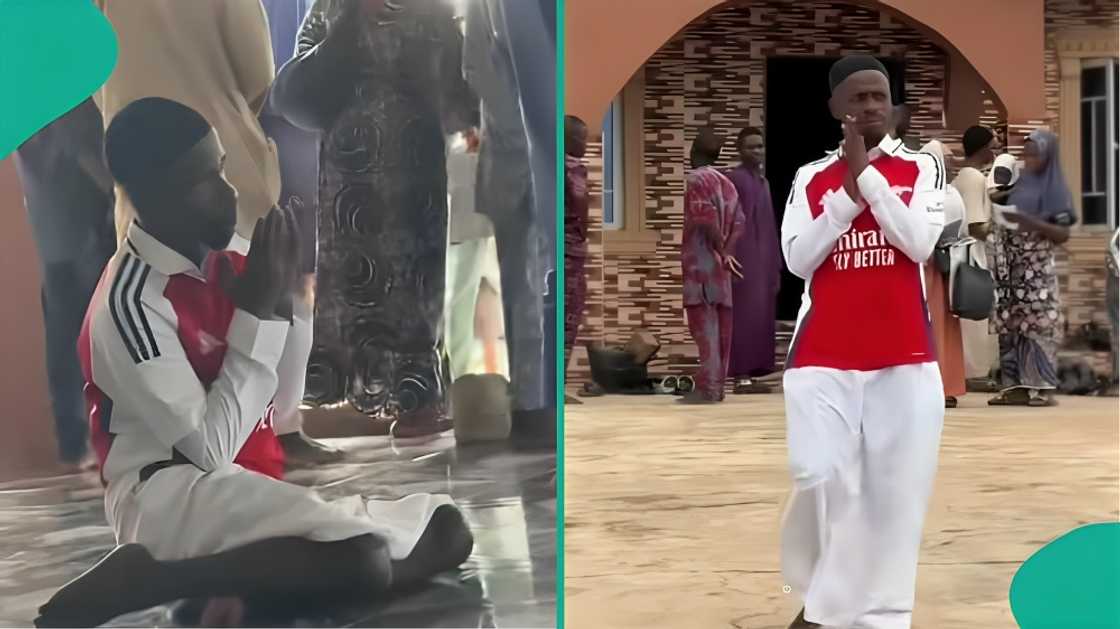 Arsenal vs PSG: Young man prays in mosque ahead of Champions League final Arsenal vs PSG: Young man prays in mosque ahead of Champions League final