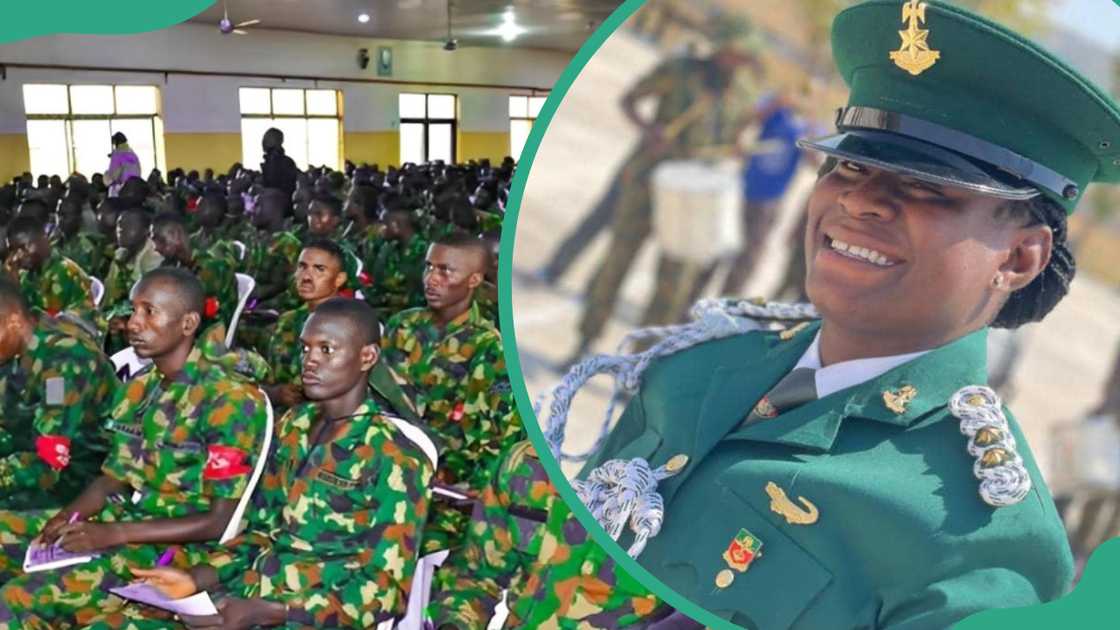 NDA cadets and an official NDA cadets and an official