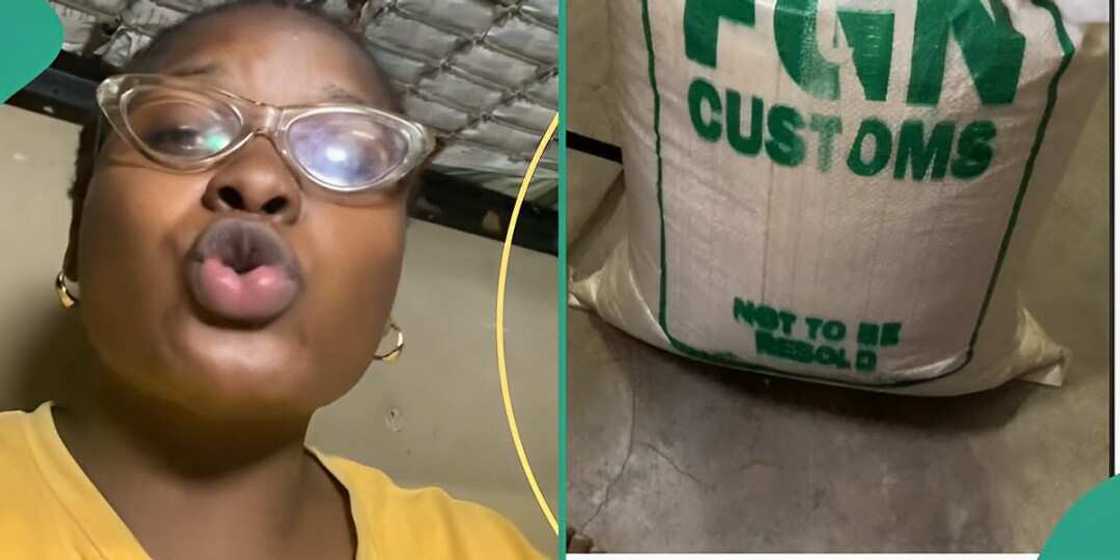 The photo showed the lady as well as the customs rice.