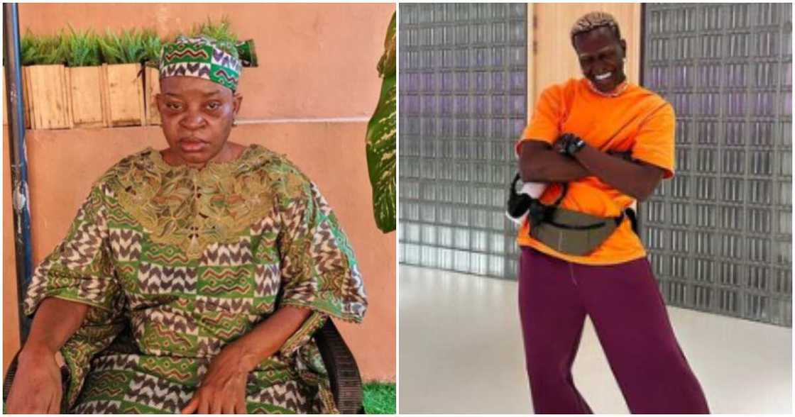 BBNaija's Hermes and mum BBNaija's Hermes and mum