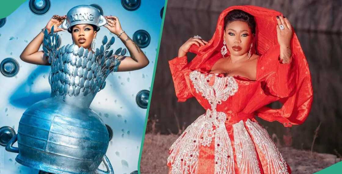 Toyin Lawani makes creative baby doll dress Toyin Lawani makes creative baby doll dress