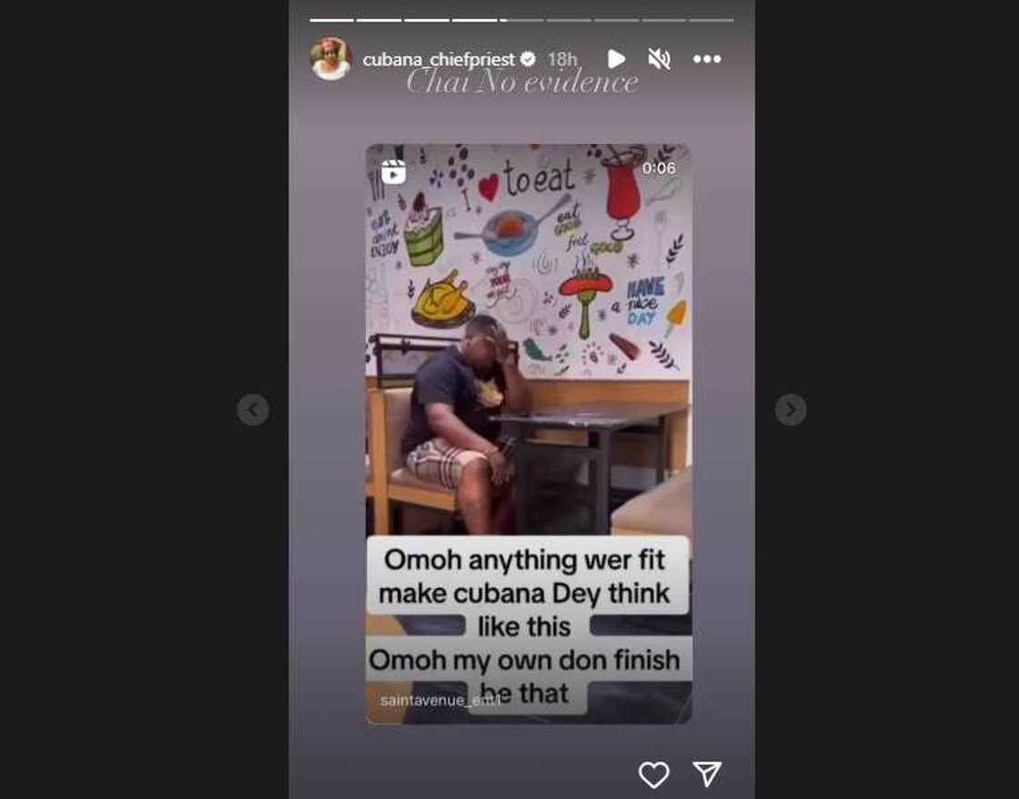 Cubana Chiefpriest reacts to viral video of him in deep thought. Cubana Chiefpriest reacts to viral video of him in deep thought.