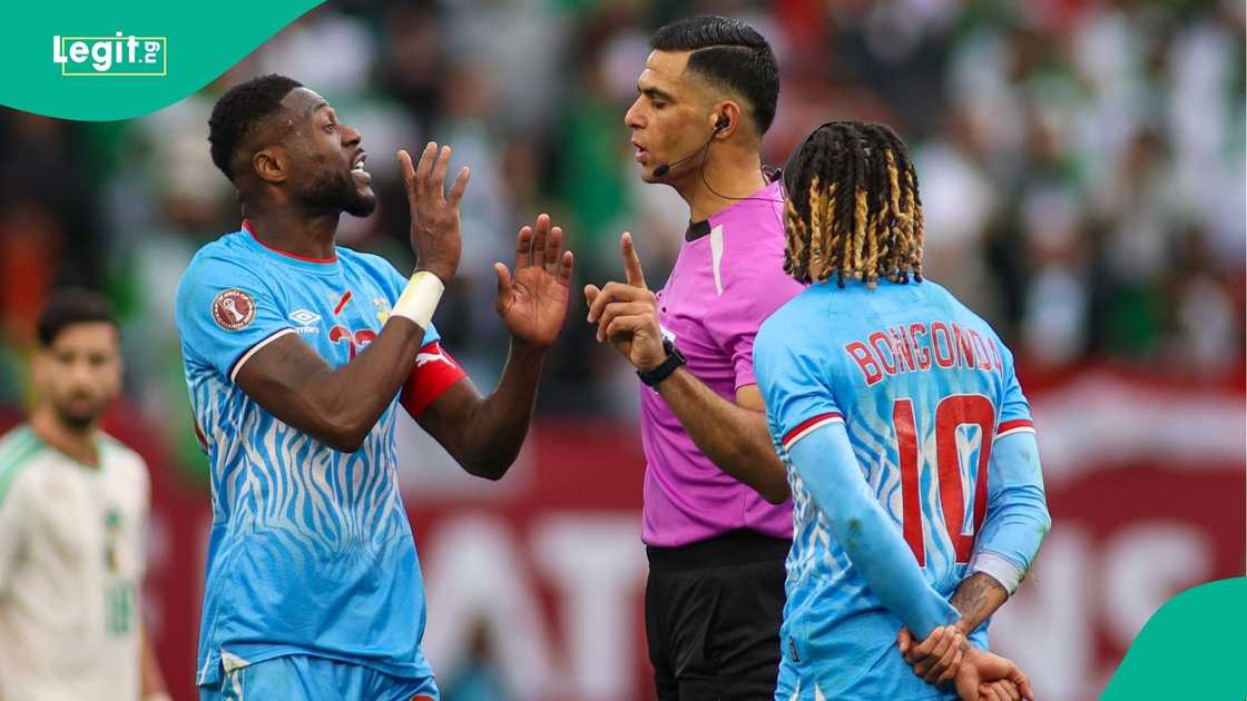 Chancel Mbemba, Théo Bongonda, 2025 Africa Cup of Nations, Algeria, DR Congo, Rabat, Morocco. Chancel Mbemba, Théo Bongonda, 2025 Africa Cup of Nations, Algeria, DR Congo, Rabat, Morocco.