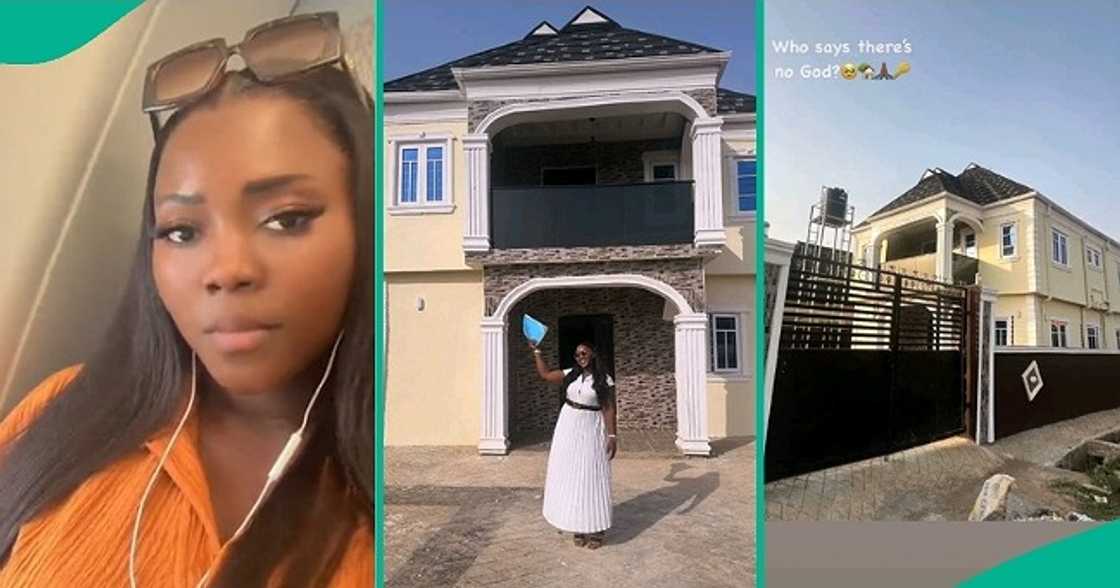 Lady displays mansion she built in 13 months Lady displays mansion she built in 13 months