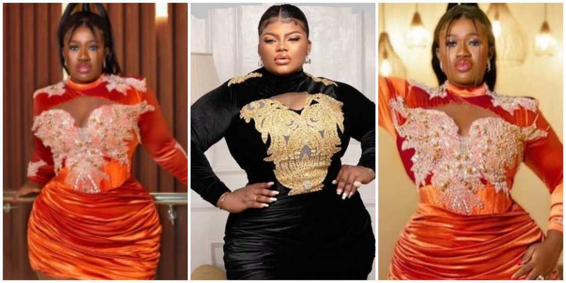 Photos of Warri Pikin and a lady. Photos of Warri Pikin and a lady.