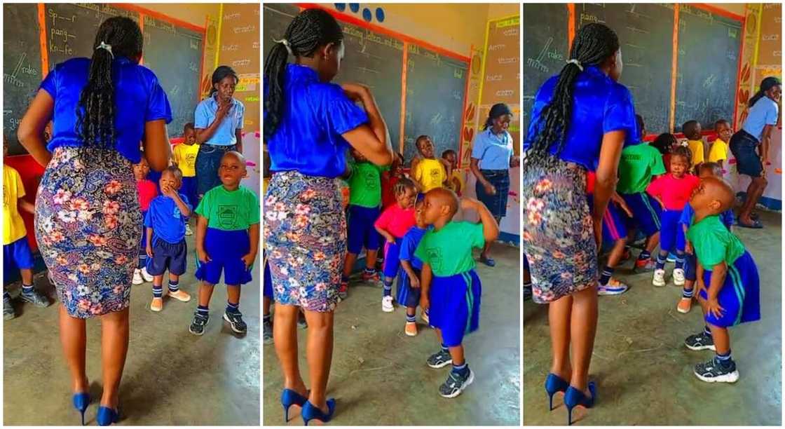 Photos of a teacher teaching her children how to dance. Photos of a teacher teaching her children how to dance.