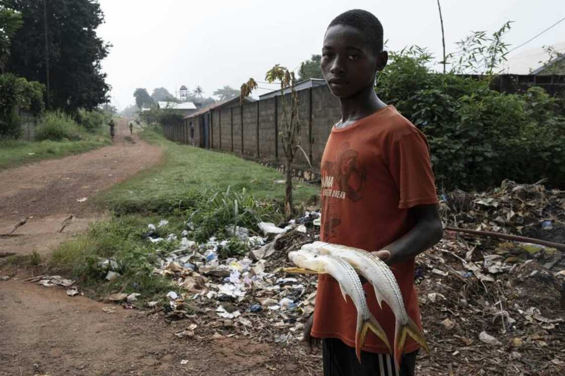 Just two fish to show for a morning's hard work on the river Just two fish to show for a morning's hard work on the river