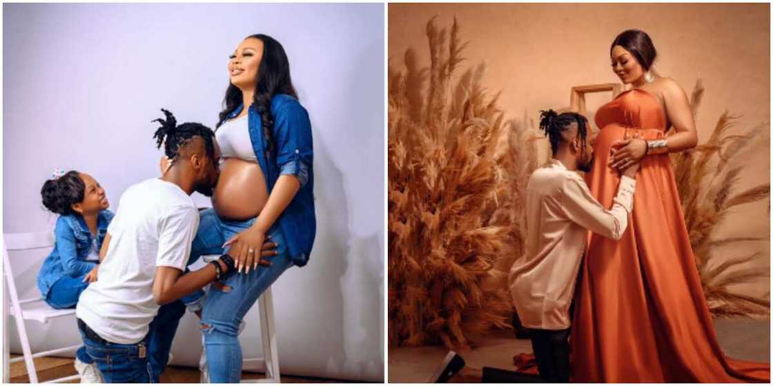 9ice kisses wife's baby bump in enchanting maternity shoot photos