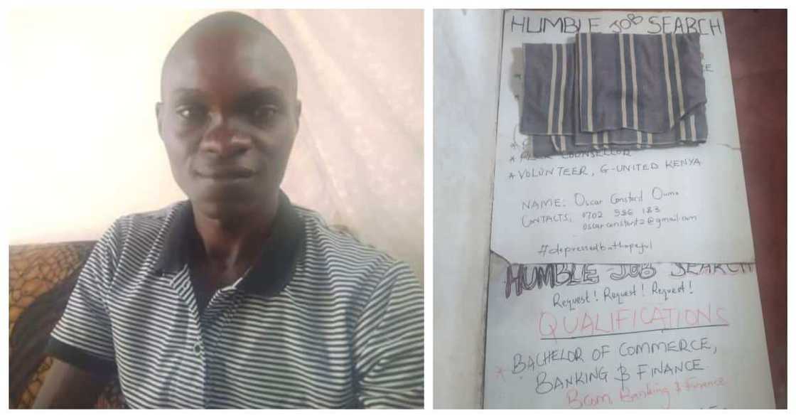 Kisumu Man Who Sleeps on His Academic Papers Appeals for Job from Kenyans: "This Is My Bed" Kisumu Man Who Sleeps on His Academic Papers Appeals for Job from Kenyans: "This Is My Bed"