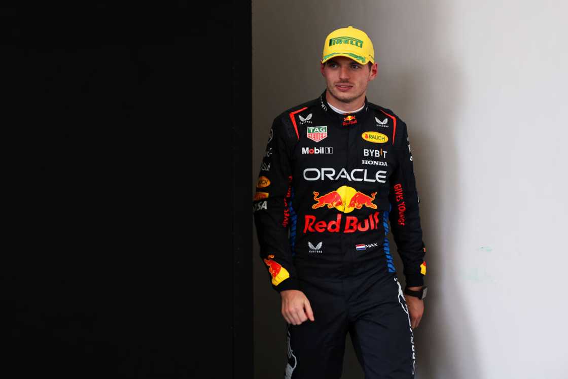 Max Verstappen walks to the podium after the F1 Grand Prix of Brazil Max Verstappen walks to the podium after the F1 Grand Prix of Brazil