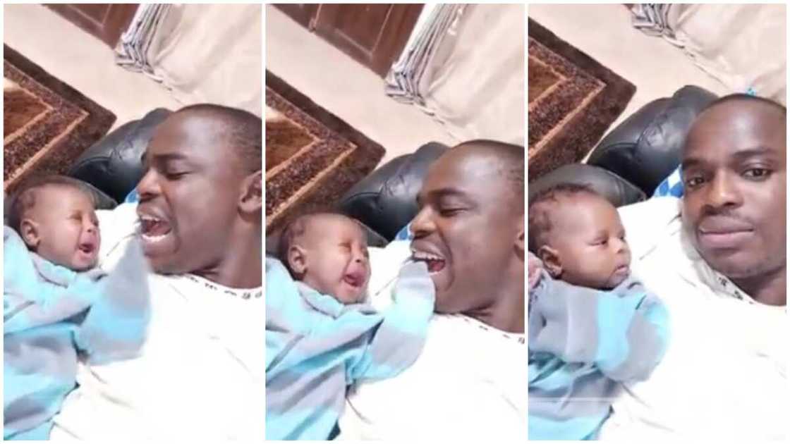 Father and daughter crying moment Father and daughter crying moment