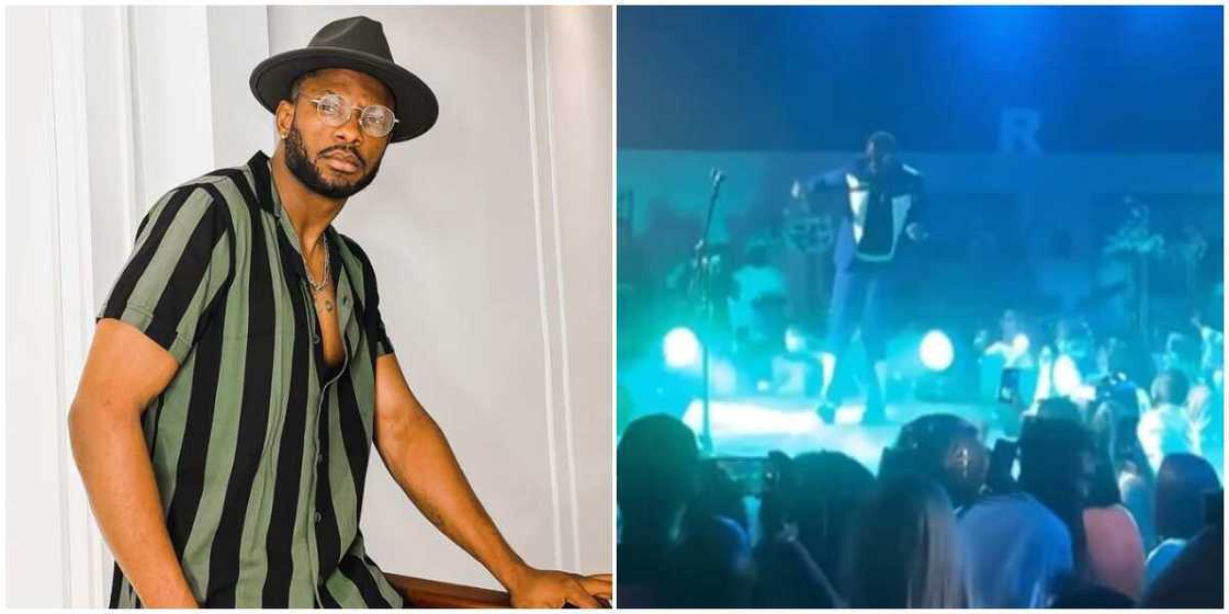 BBNaija's Cross performs dance stunts at Joeboy's concert BBNaija's Cross performs dance stunts at Joeboy's concert