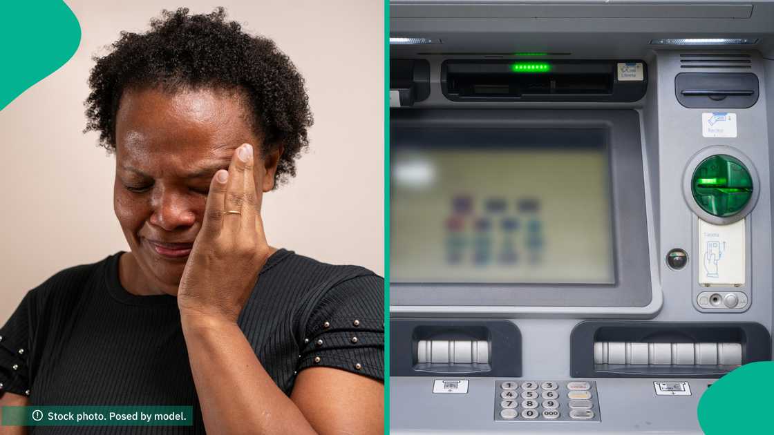 Woman weeps as money disappears from account minutes after ATM seized card