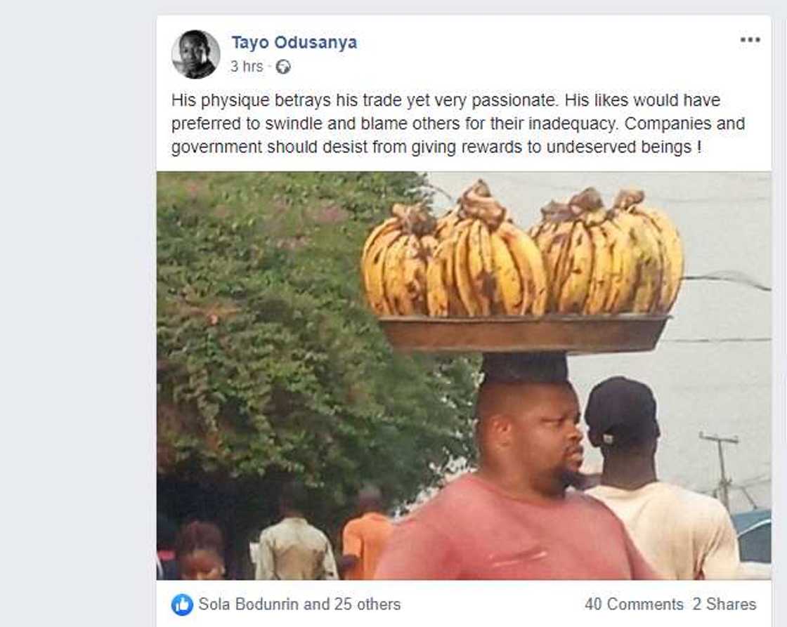 Popular married man hawks plantain as source of income, business of over 10 years Popular married man hawks plantain as source of income, business of over 10 years
