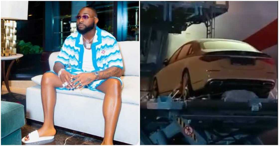 Nigerian singer Davido and his new Maybach