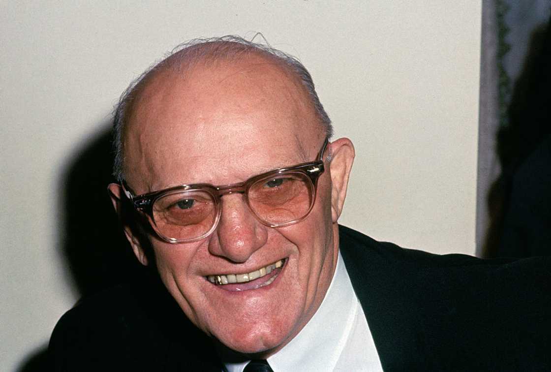 George Halas at a meeting of the National Football League