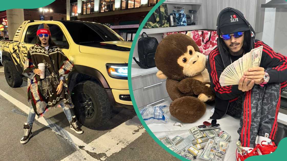 BabyTron posing for different photos BabyTron posing for different photos