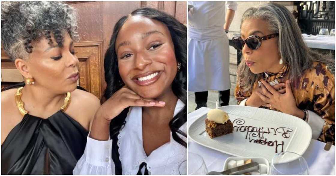 Singer DJ Cuppy and her mum Nana