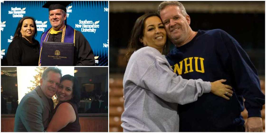 Love wins as 48-year-old mum of four sons finally marry man she met during university online class Love wins as 48-year-old mum of four sons finally marry man she met during university online class