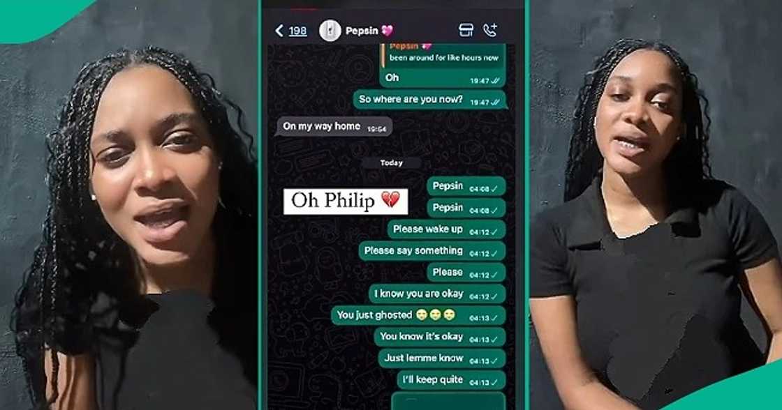 Lady displays messages she sent to late boyfriend after he passed