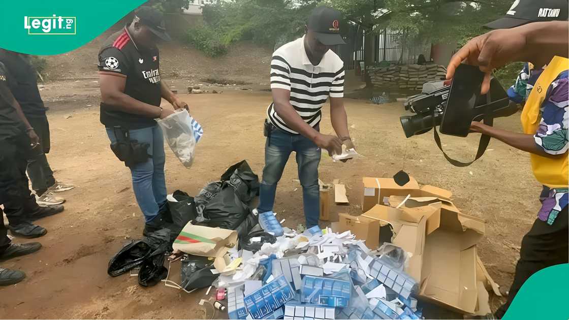 SASA enforcement team conducting drug destruction exercise in multiple Anambra locations