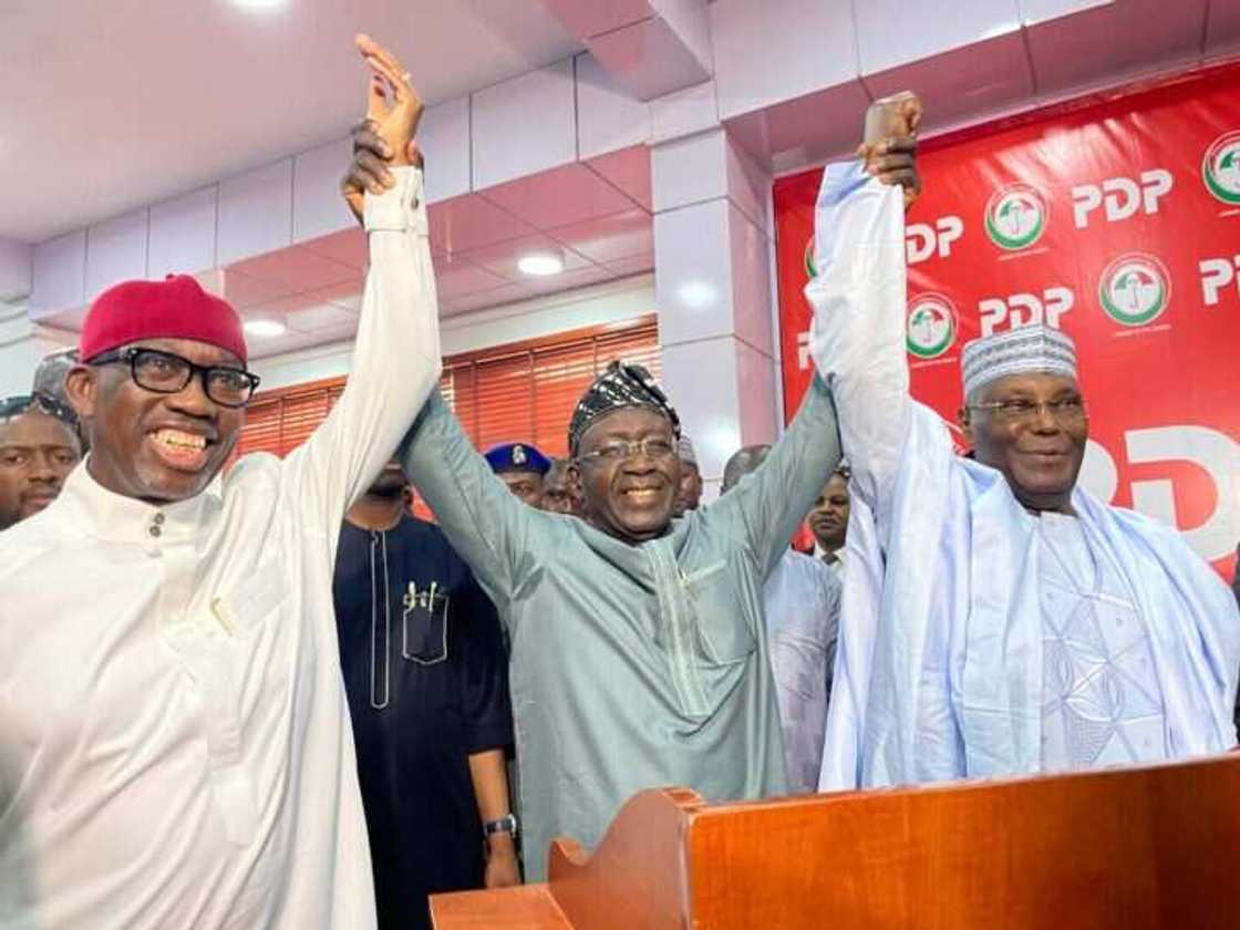 Delta State, Governor Ifeanyi Okowa, vice-presidential candidate, Peoples Democratic Party (PDP), Atiku Abubakar Delta State, Governor Ifeanyi Okowa, vice-presidential candidate, Peoples Democratic Party (PDP), Atiku Abubakar
