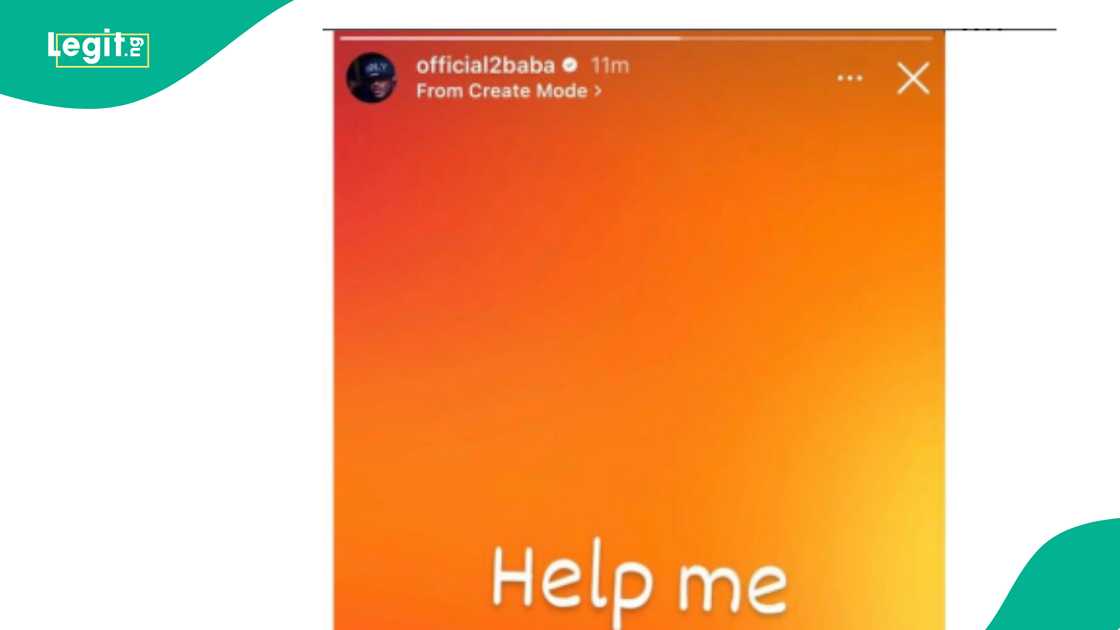 2Baba returns to Instagram after altercation with Natasha Osawaru.