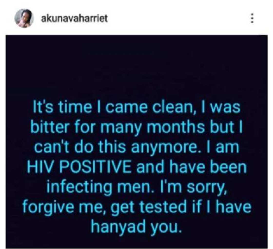 I'm HIV positive - Lady says as she apologizes to men she has slept with